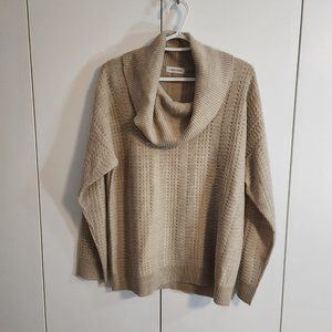 NWT Calvin Klein Cowl Neck Waffle Weave Sweater | Size Large